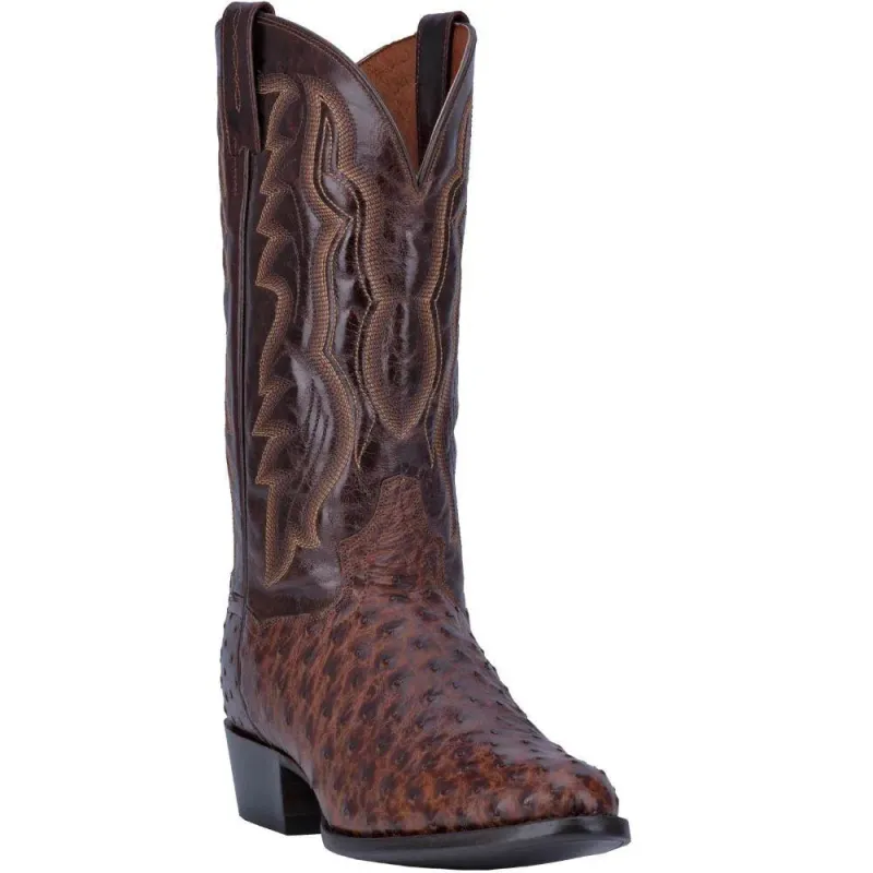 Dan Post Pershing Mens Ostrich Leather Cowboy Boots sold by Hat Country