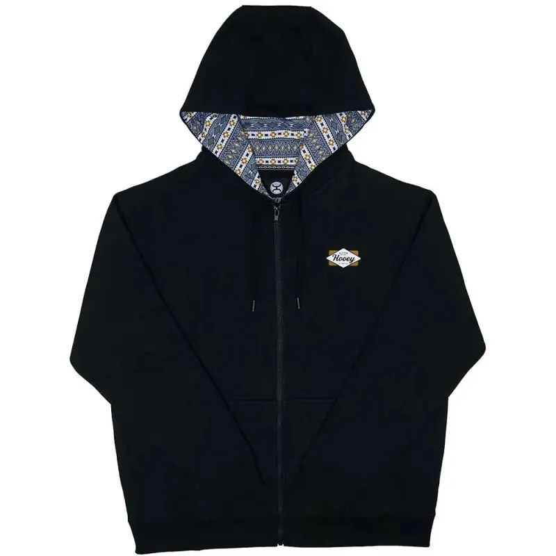 HOOey Black "Diamond" - Men's Zip-Up Sweatshirts sold by Hat Country