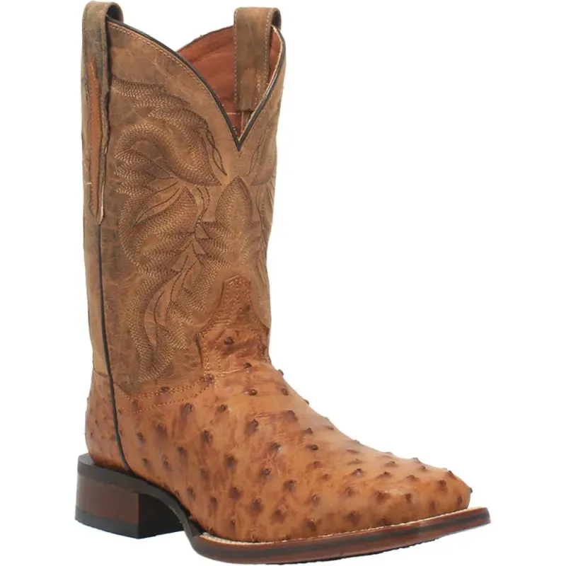 Dan Post Alamosa -Mens Ostrich Skin Leather Cowboy Boots sold by Hat Country