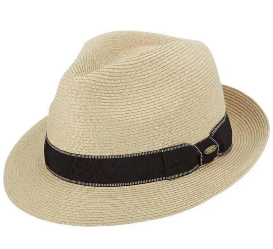 Scala Wyatt - Straw Fedora Hat sold by Hat Country