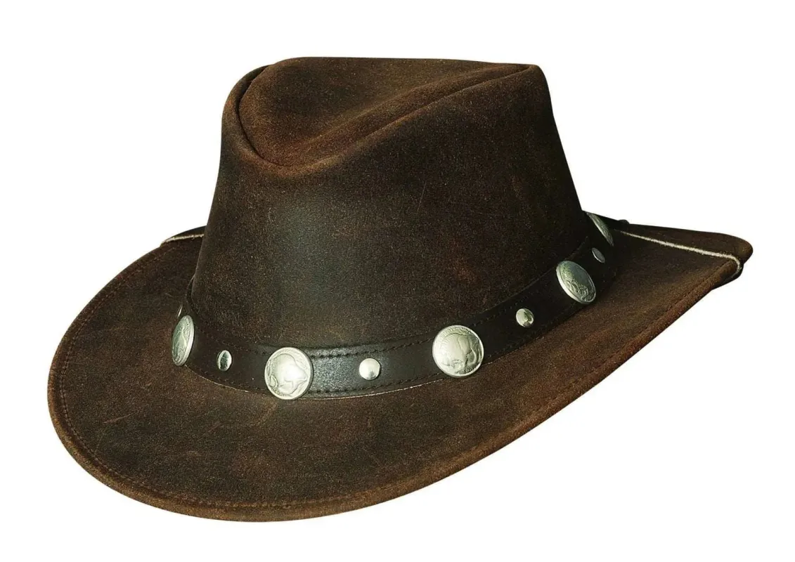 Bullhide Arapahoe- Leather Australian Outback Hat sold by Hat Country