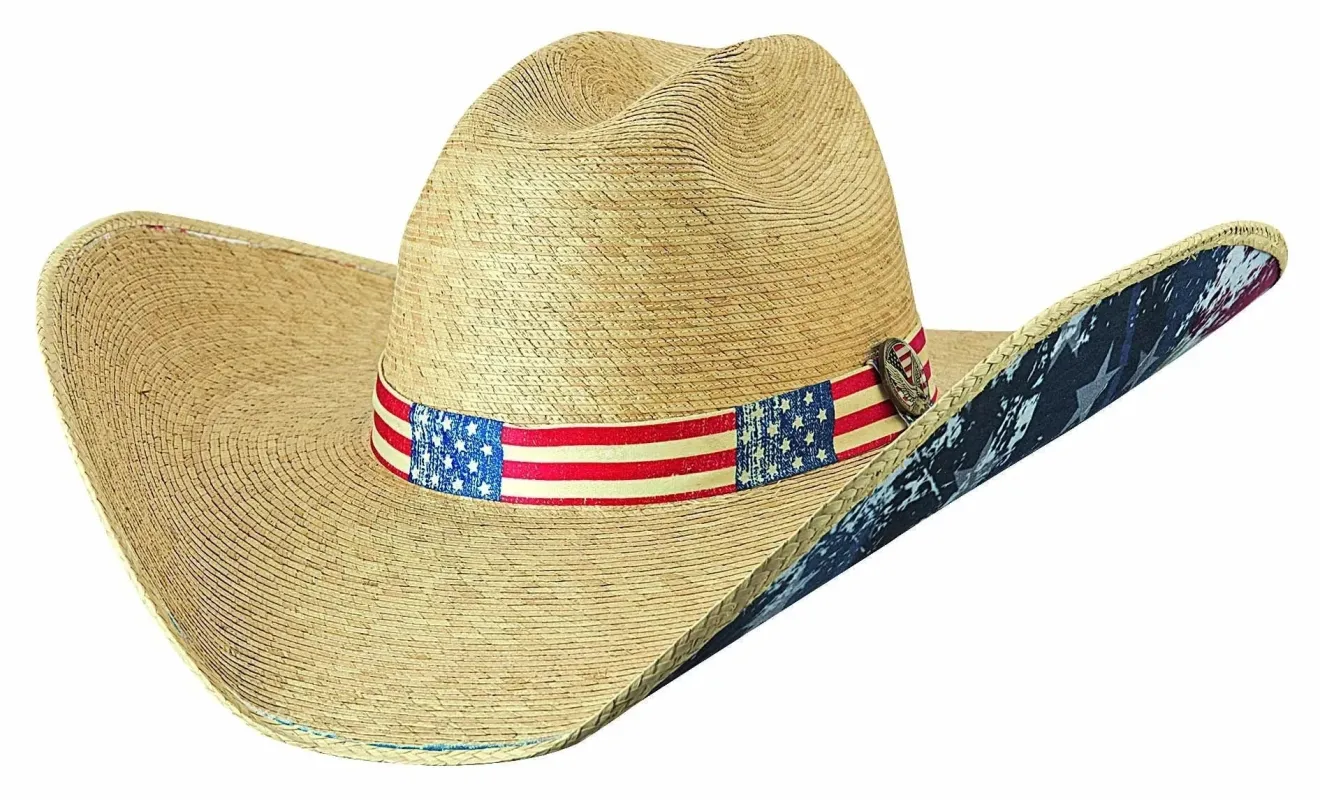 Bullhide Truly American - Mexican Palm Straw Cowboy Hat made by Hat Country