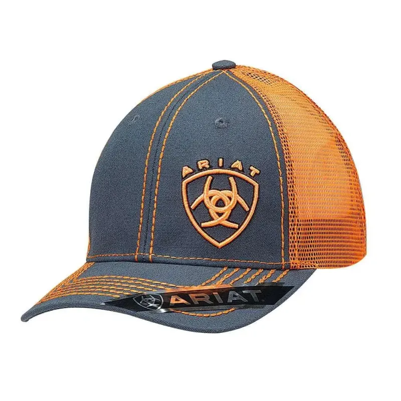 Ariat Raised Orange Shield - Trucker Cap sold by Hat Country