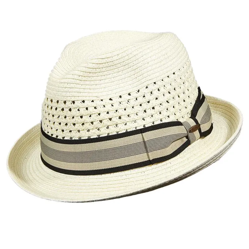 Scala Truman - Straw Fedora Hat made by Scala