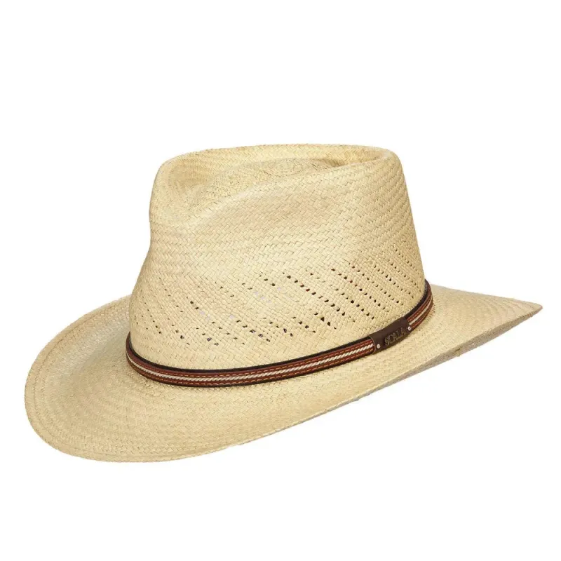 Scala Aurburn - Panama Straw Fedora Hat sold by Hat Country