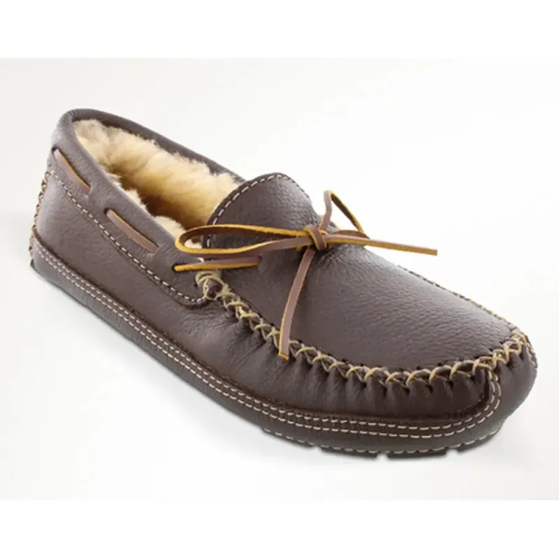 Minnetonka Sheepskin Moose Slipper - Mens Slippers sold by Hat Country