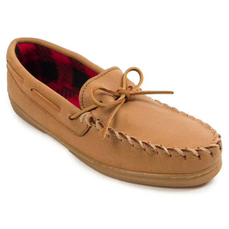 Minnetonka Moosehide Fleece Moc - Mens Slipper sold by Hat Country
