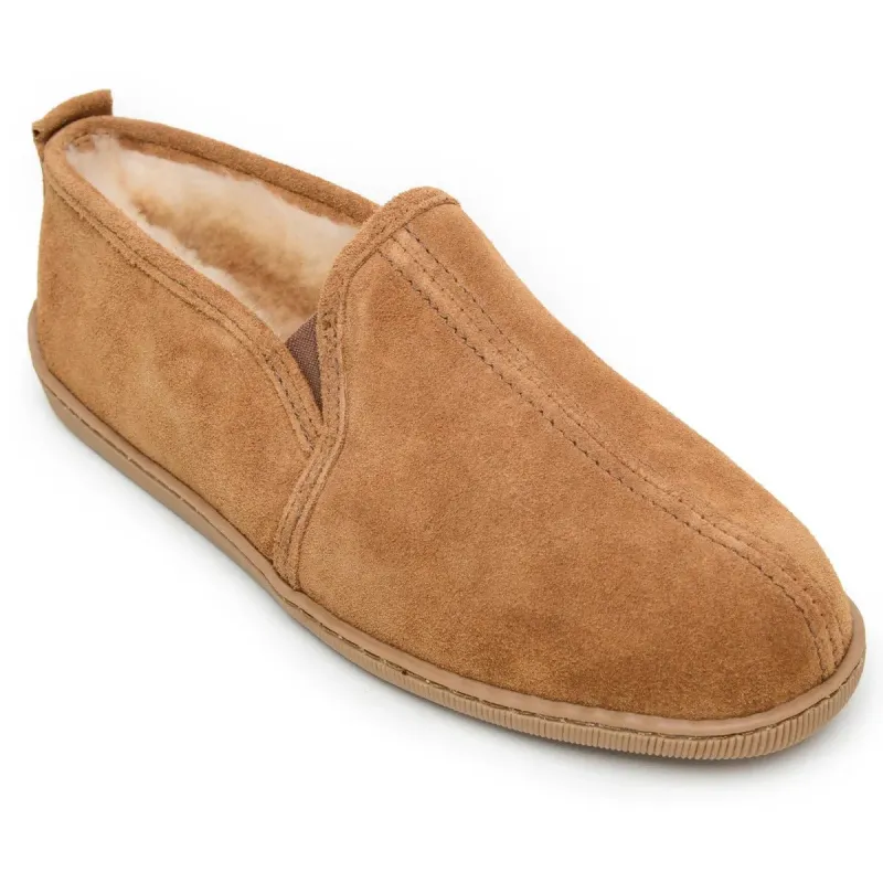 Minnetonka Twin Gore Sheepskin - Mens Slipper sold by Hat Country