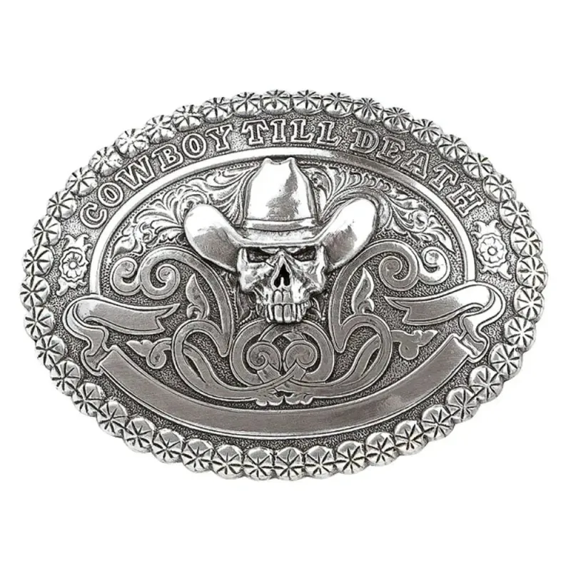 Crumrine Cowboy Till Death - Belt Buckle made by Hat Country