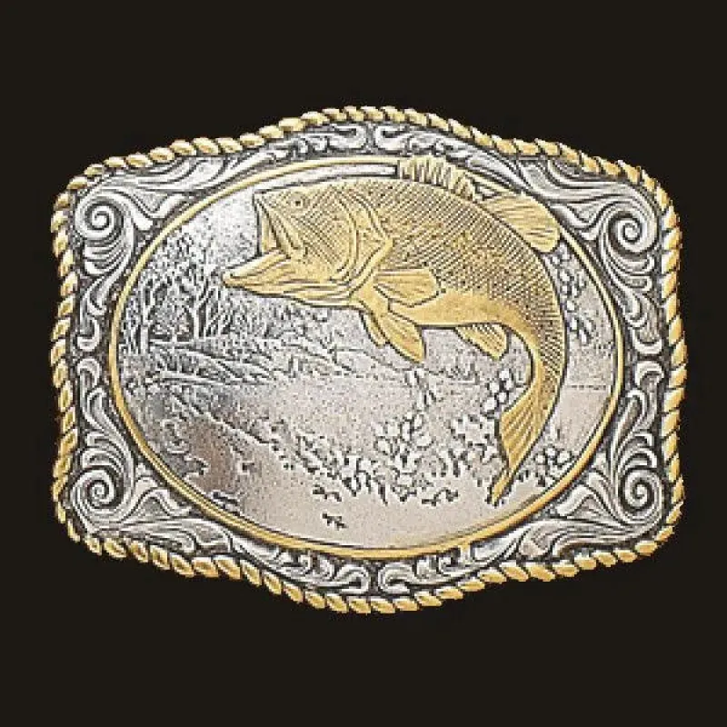 Crumrine Golden Bass - Belt Buckle sold by Hat Country