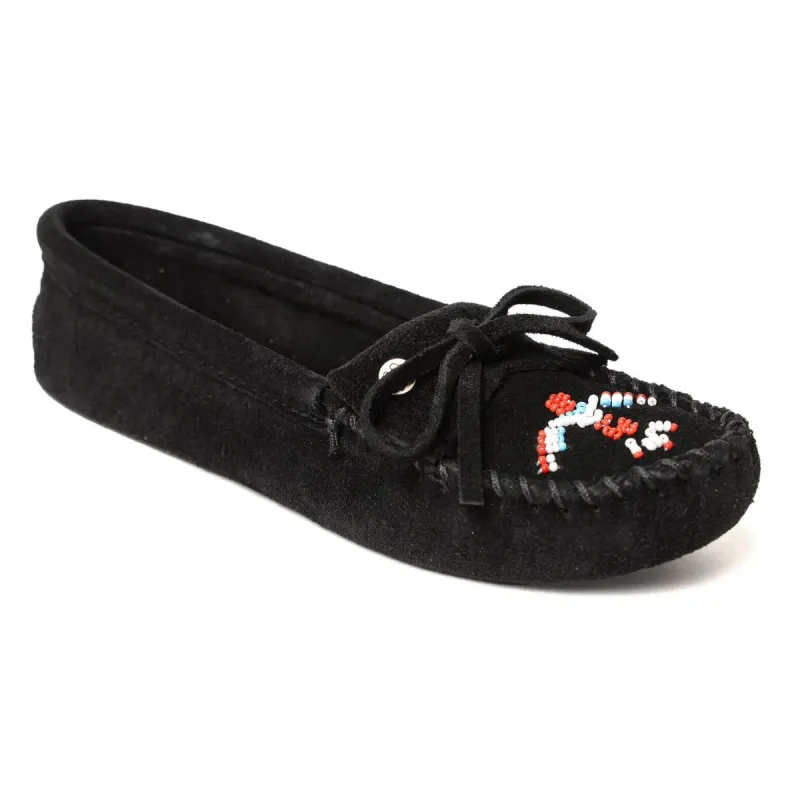 Minnetonka Thunderbird Animikii Softsole Suede - Womens Moccasin sold by Hat Country
