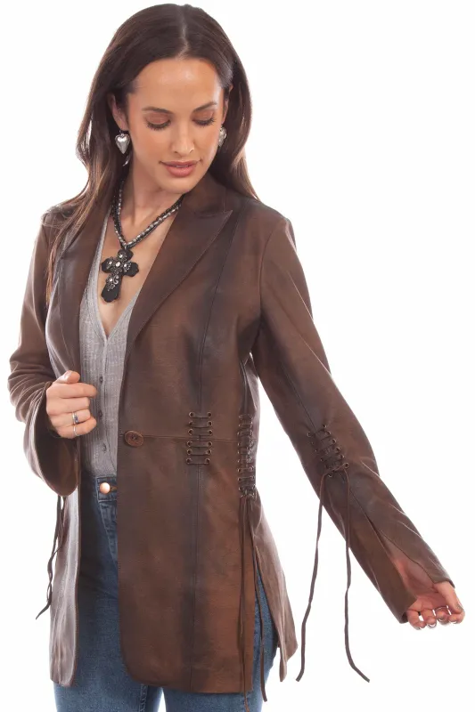 Scully Vintage Lacing - Women's Leather Jacket sold by Hat Country