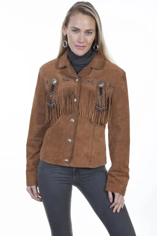 Scully Beaded Fringe - Women's Leather Jacket sold by Hat Country