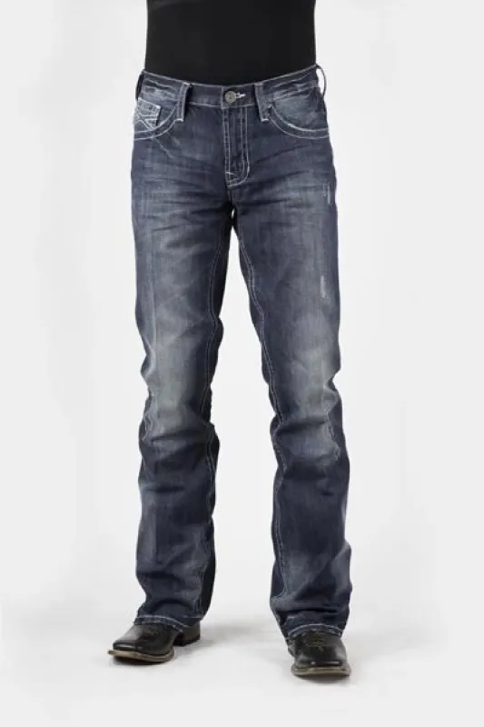 Stetson 1014 Fit Destructed (Medium Wash) - Men's Jeans (Closeout) sold by Hat Country