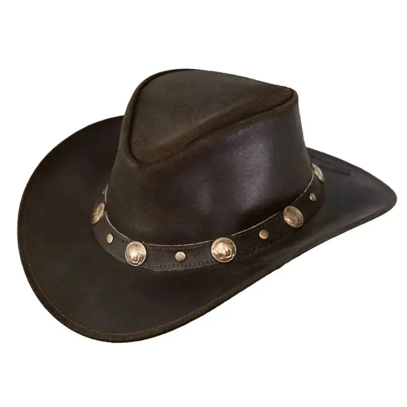 Outback Rawhide - Leather Outdoorsman Hat (closeout) sold by Hat Country