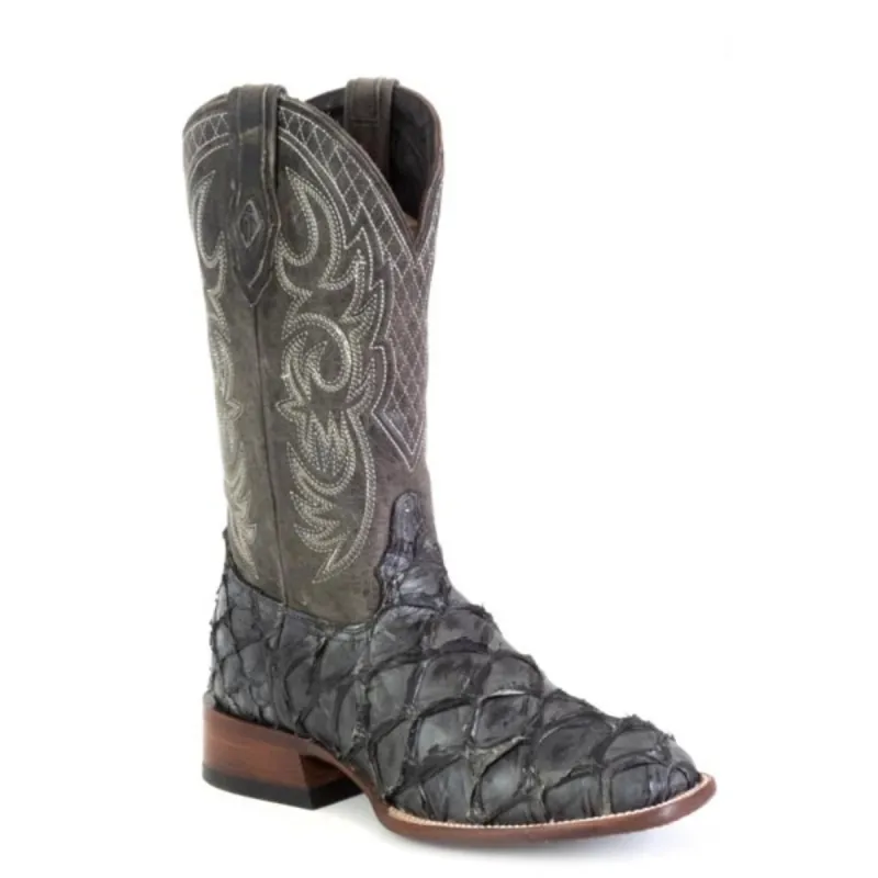 Stetson Amazon (Black) - Men's Pirarucu Cowboy Boot sold by Hat Country