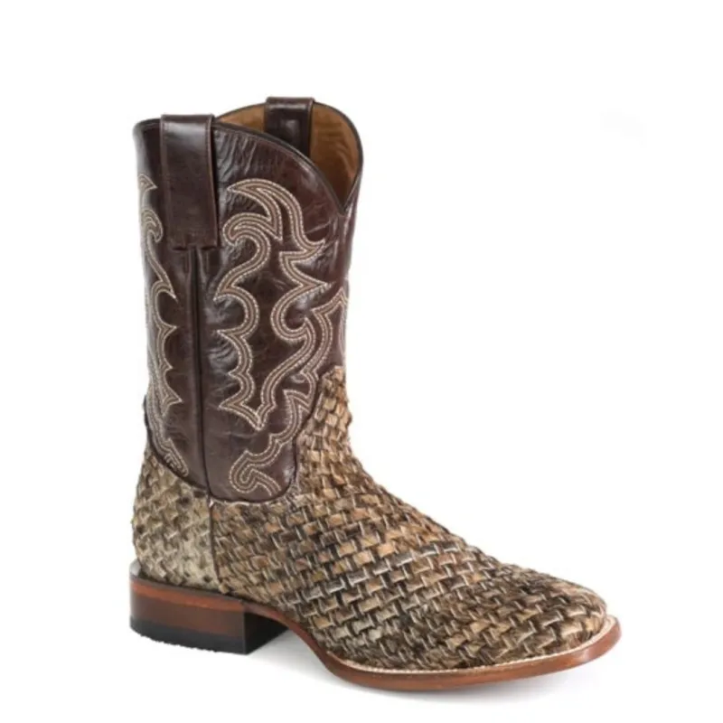 Stetson Cattleman (Brown) - Men's Hair On Leather Cowboy Boot sold by Hat Country