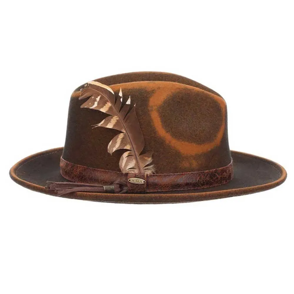 Scala Woodstock - Distressed Soft Wool Felt Fedora Hat sold by Hat Country product image thumbnail 3