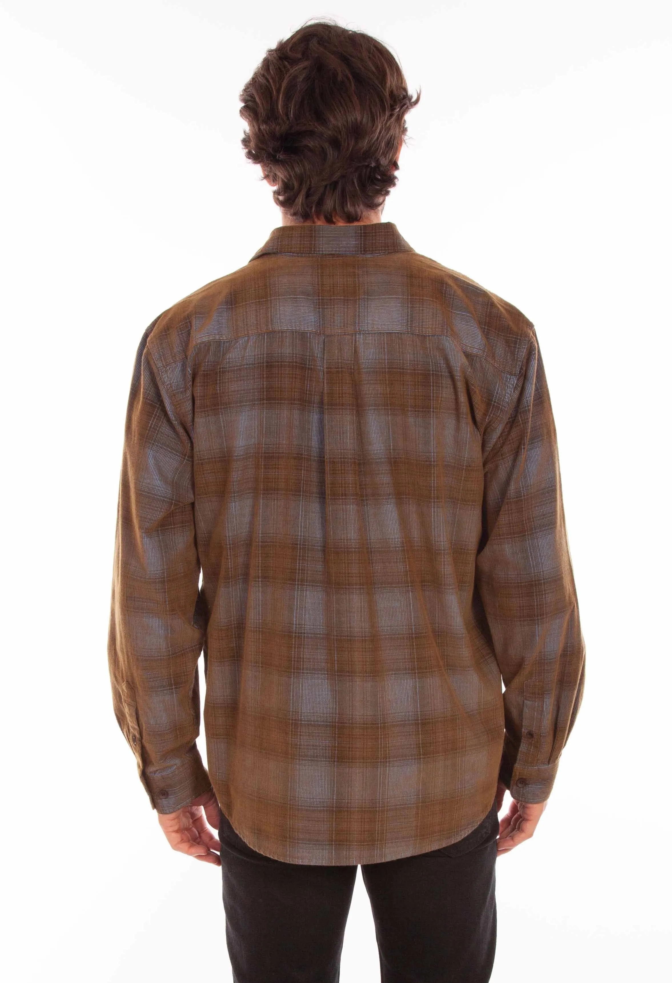 Scully Point Collar (5342) - Men's Corduroy Plaid Shirt sold by Hat Country product image thumbnail 2