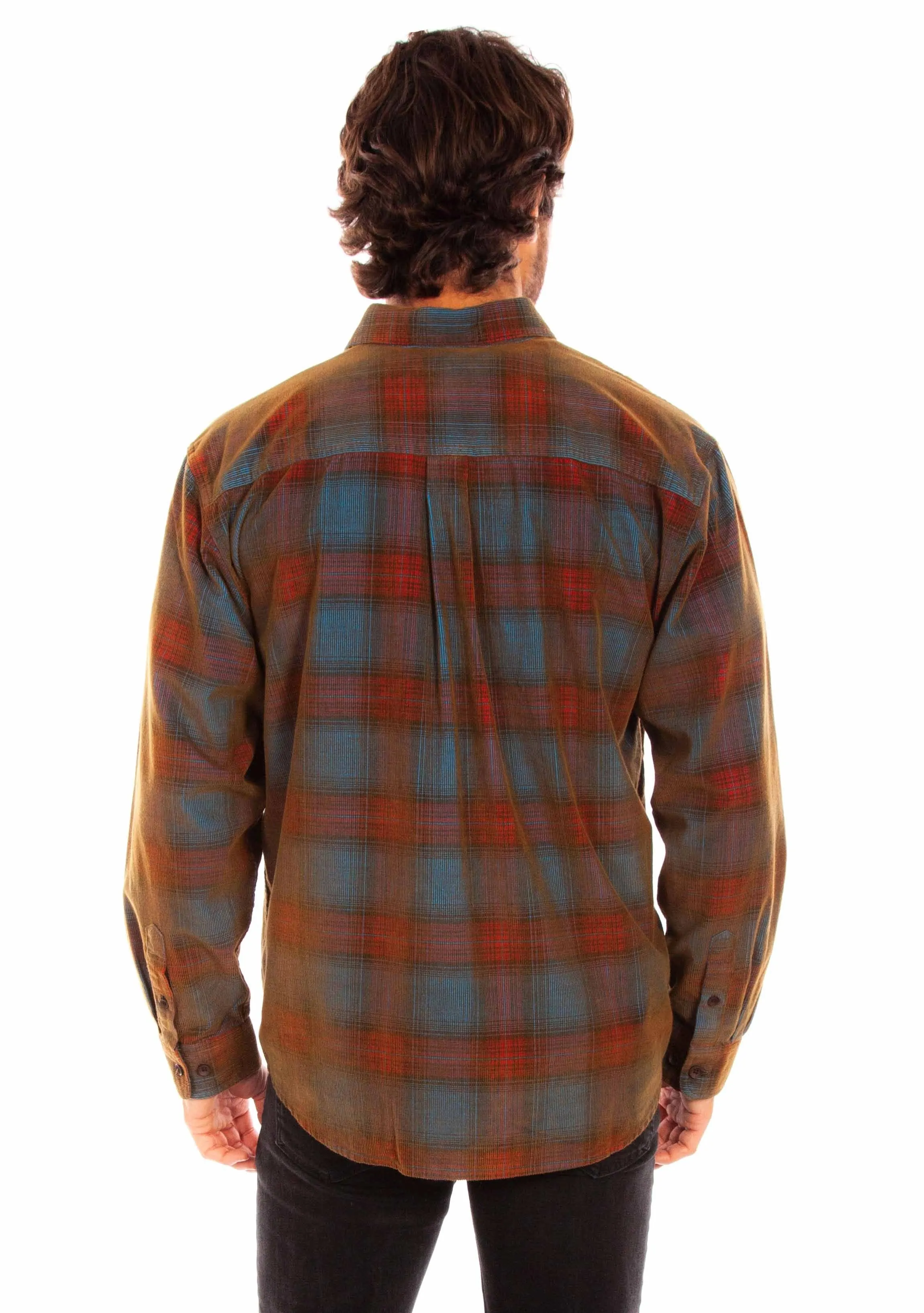 Scully Point Collar (5341) - Men's Plaid Corduroy Shirt sold by Hat Country product image thumbnail 2