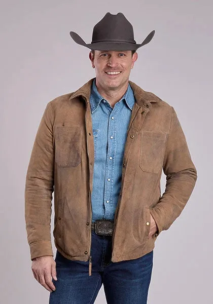 Stetson Novelty Solid Fleece Lined (Brown) - Men's Suede Jacket sold by Hat Country