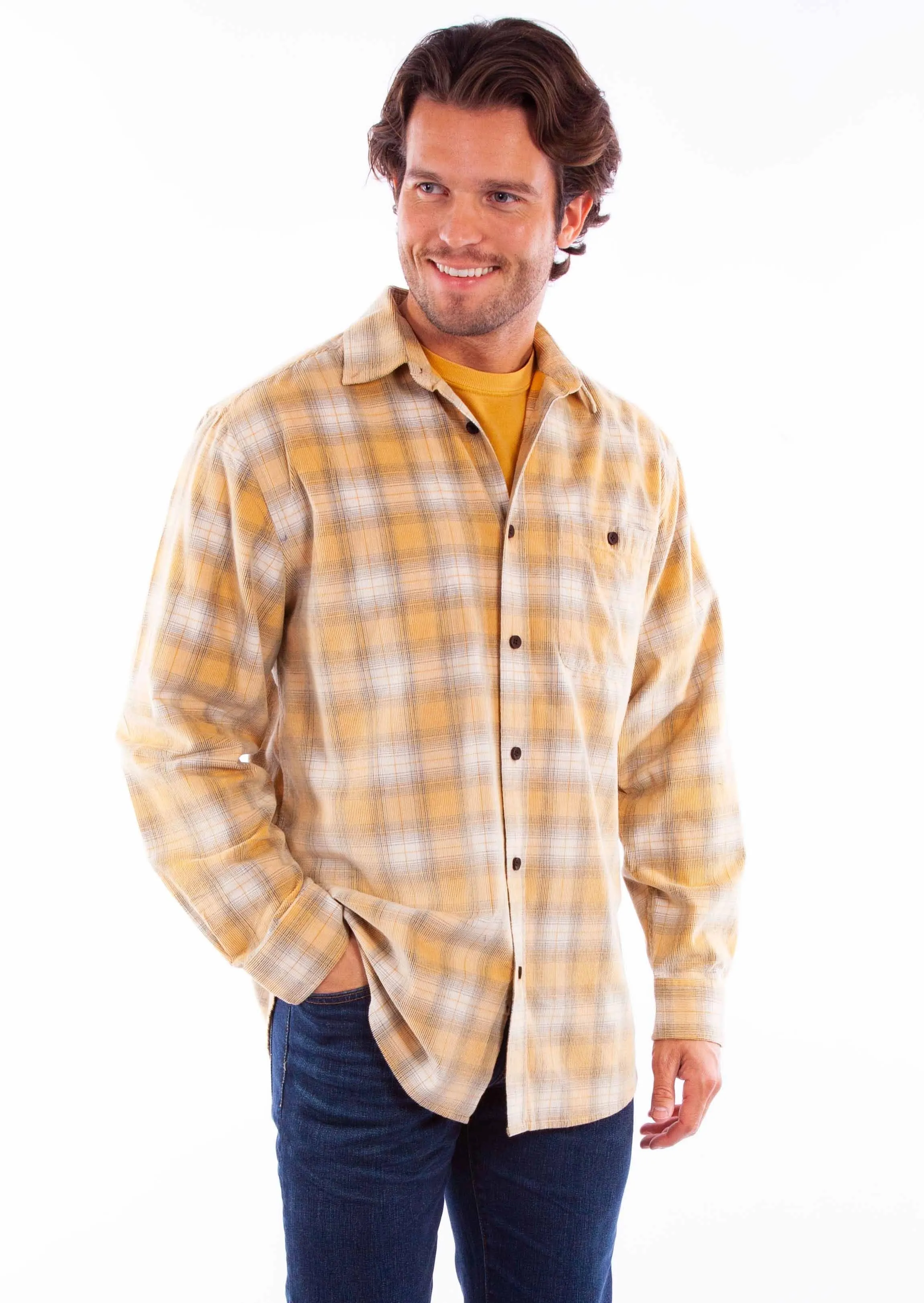 Scully One Pocket (5357) - Men's Corduroy Plaid Shirt sold by Hat Country