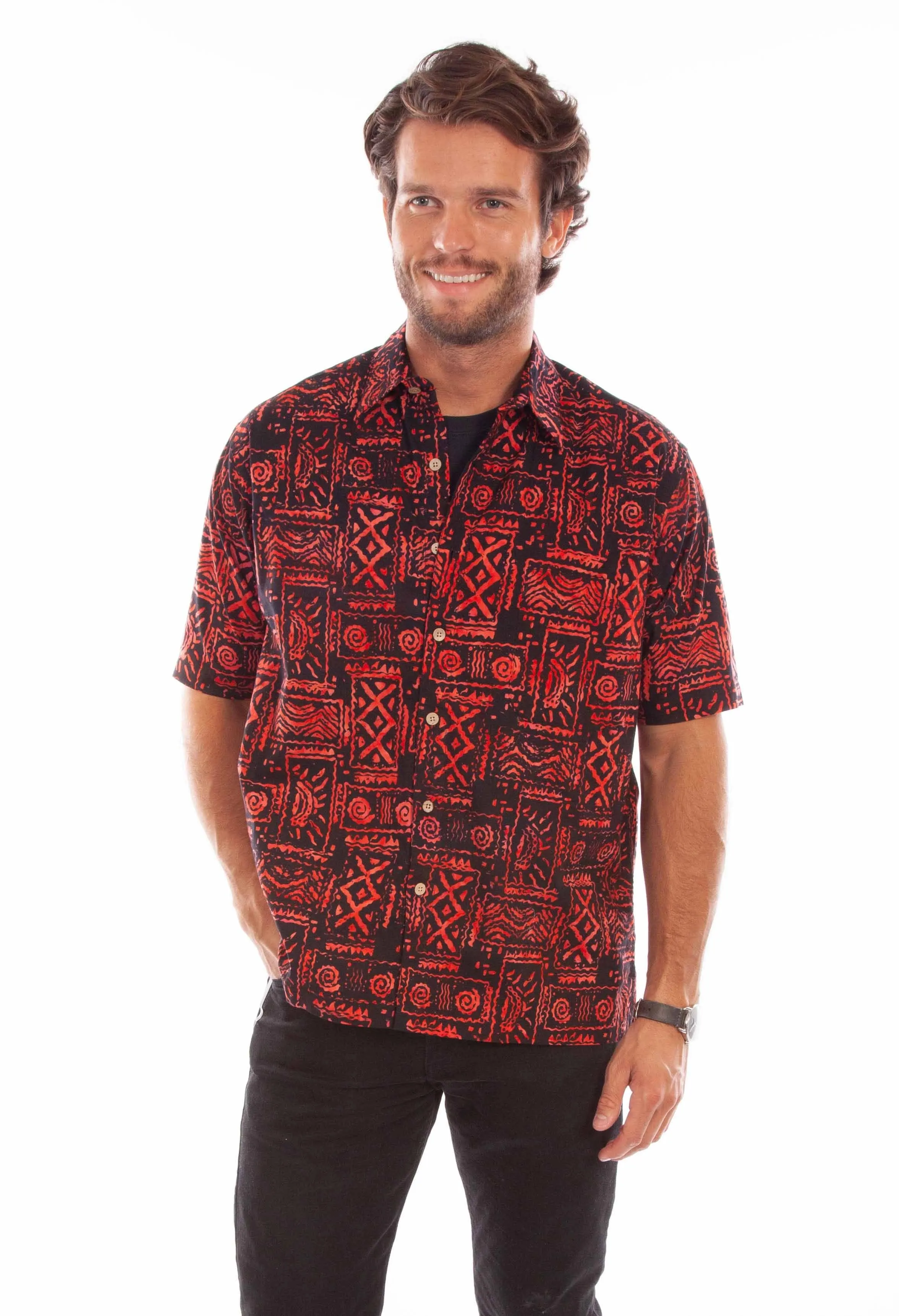 Scully Batik Tribal (5348) - Men's Casual Shirt sold by Hat Country