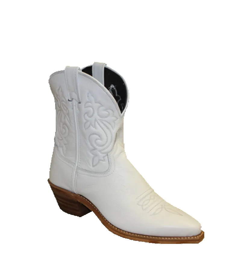 Abilene Daisy (White) - Women's Leather Cowgirl Boots sold by Hat Country