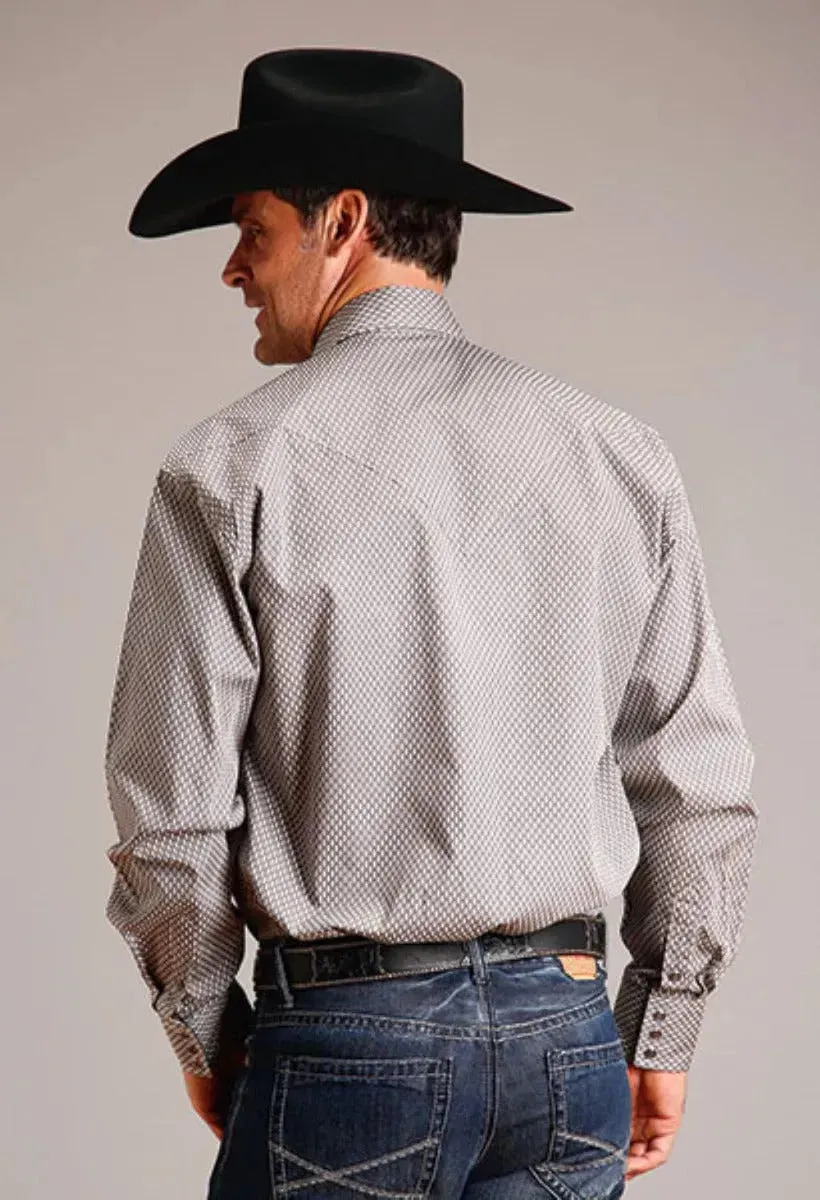 Stetson Diamond Geo (Grey) - Men's Western Shirt sold by Hat Country product image thumbnail 2