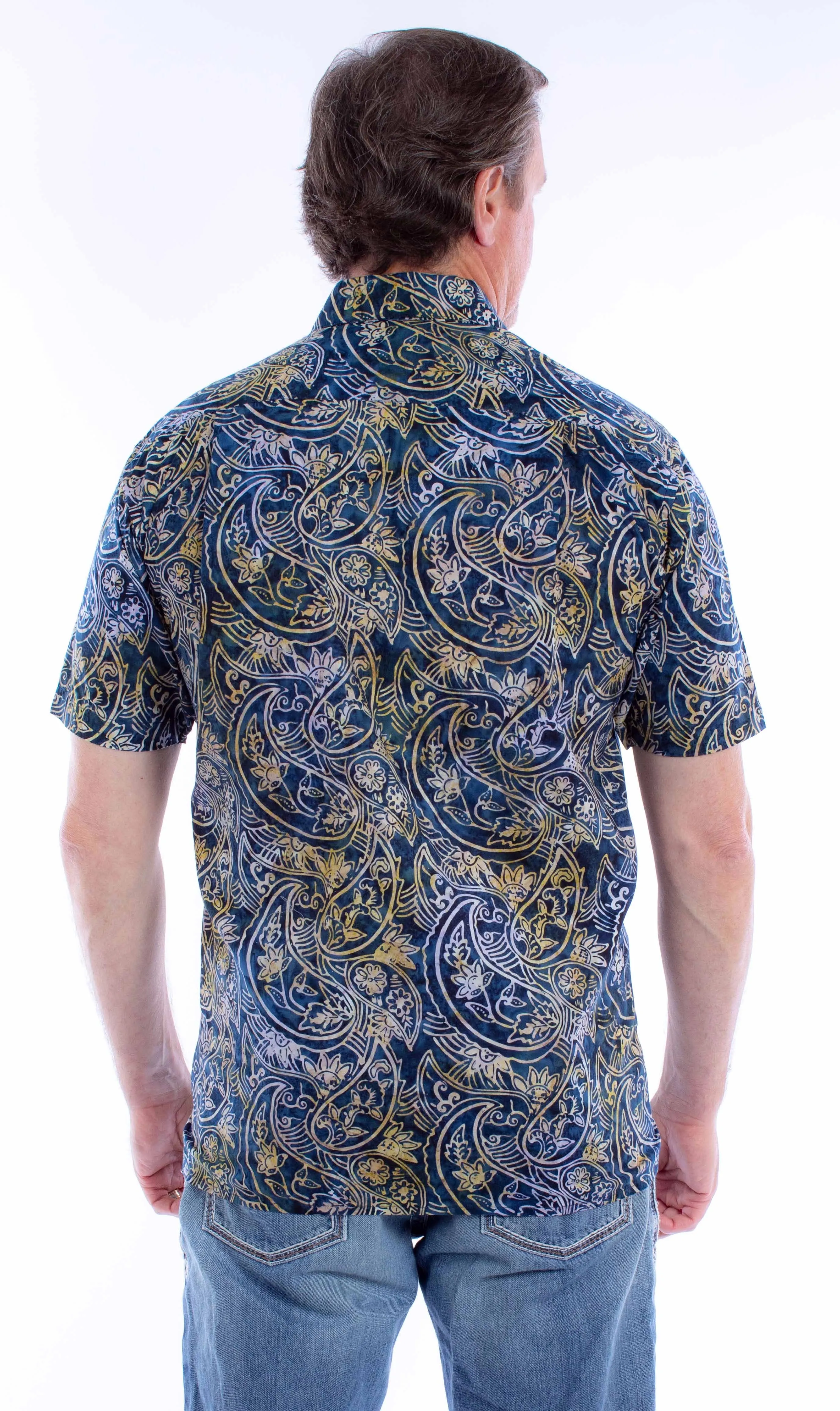 Scully Navy Batik (5377) - Men's Casual Shirt sold by Hat Country product image thumbnail 2