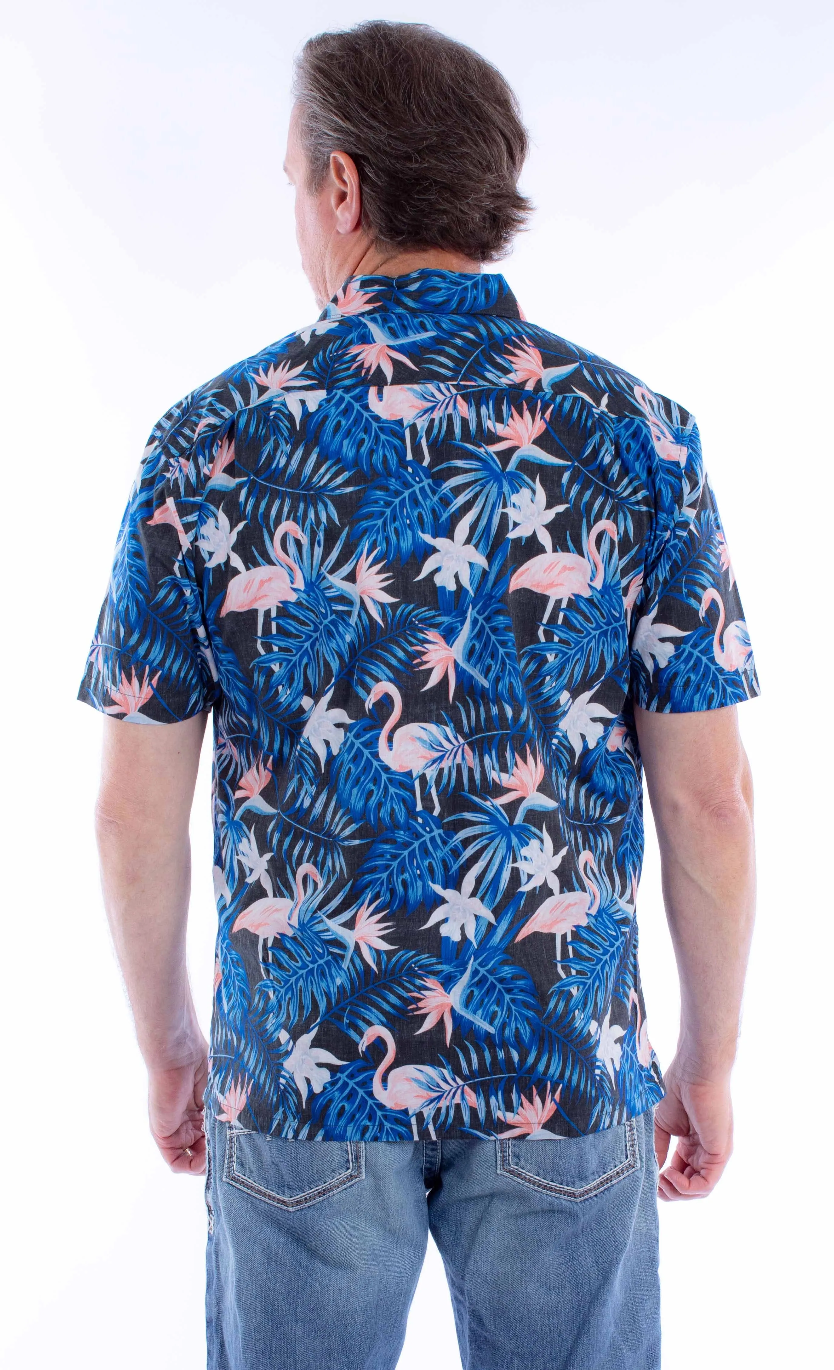 Scully Flamingos & Ferns (5373) - Men's Casual Shirt sold by Hat Country product image thumbnail 2