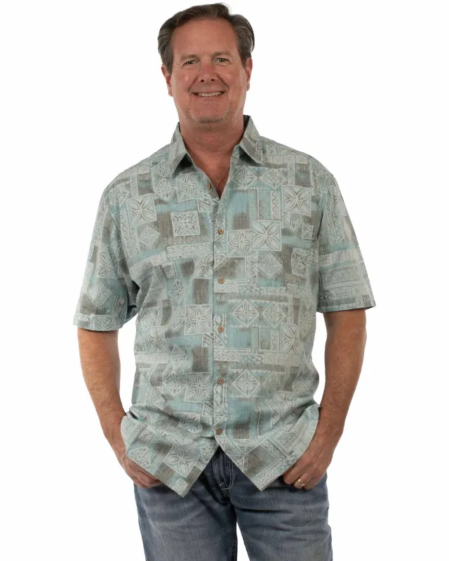 Scully Herringbone Hawaiian (5402) - Men's Casual Shirt sold by Hat Country