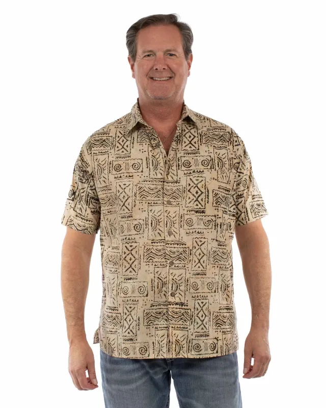 Scully Sand Batik (5404) - Men's Casual Shirt sold by Hat Country