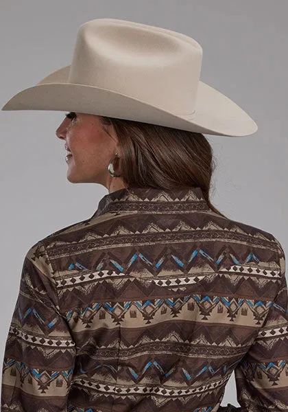 Roper 2175 Distressed Aztec (Brown) - Women's Western Shirt (Closeout) sold by Hat Country product image thumbnail 2