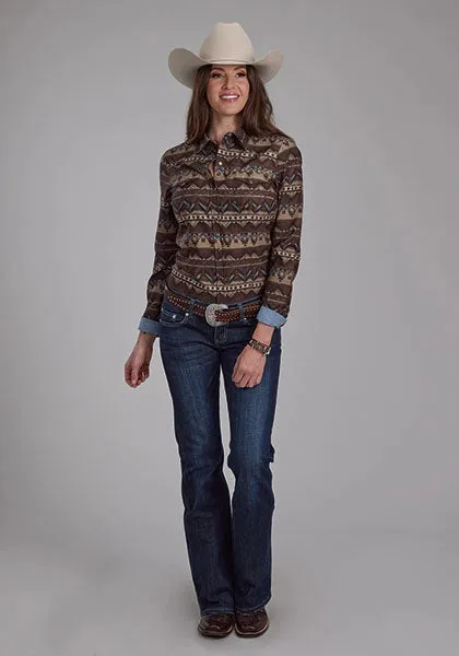 Roper 2175 Distressed Aztec (Brown) - Women's Western Shirt (Closeout) sold by Hat Country product image thumbnail 3