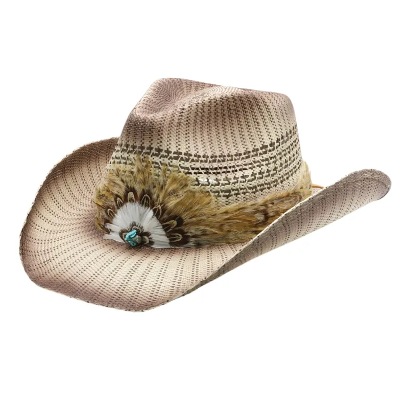 Peter Grimm Barred - Straw Cowboy Hat sold by Hat Country