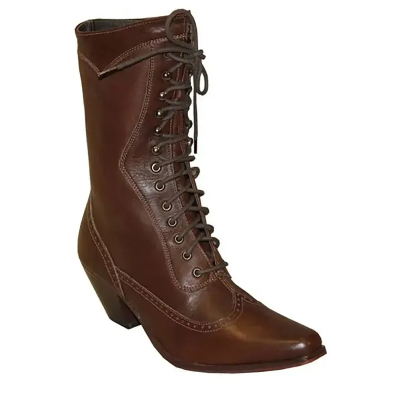Abilene Lace Up - Womens Leather Cowgirl Boot (Closeout) made by Hat Country