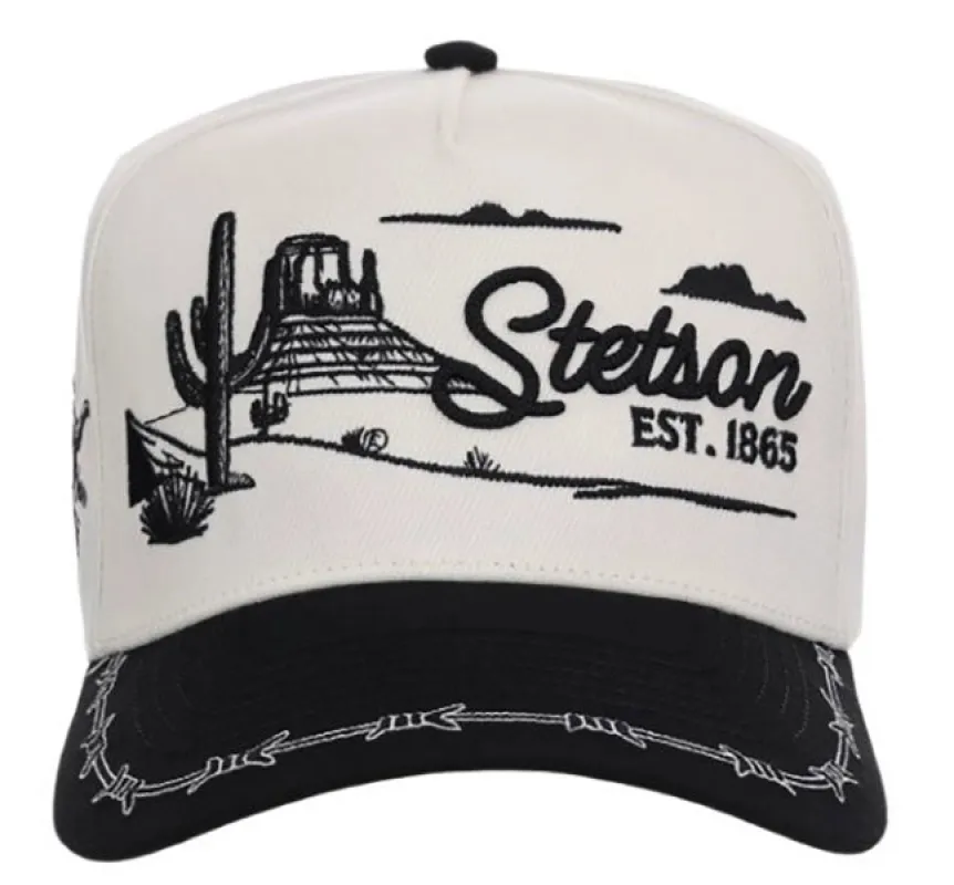 Stetson Desert Scene (Black) - Trucker Cap made by Stetson