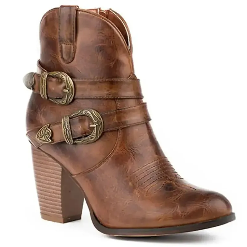 Roper Maybelle (Brown) - Women's Cowgirl Boot (Closeout) made by Roper