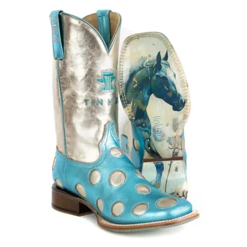 Tin Haul Polka Dot Diva - Women's Leather Cowgirl Boot made by Hat Country