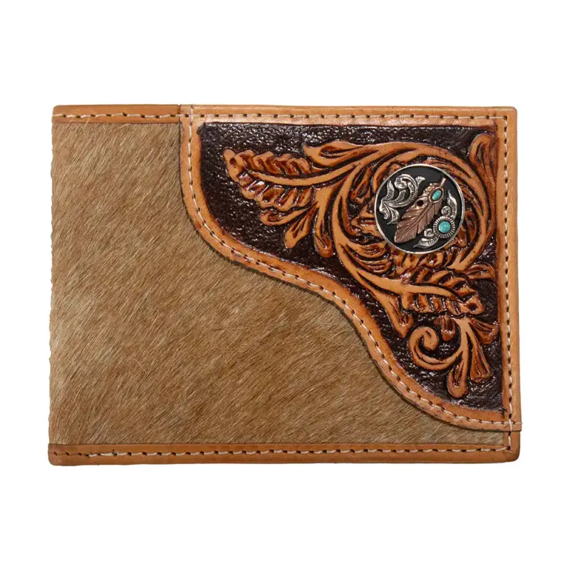 Nocona Frontier Bloom - Men's Bi-Fold Wallet made by Nocona
