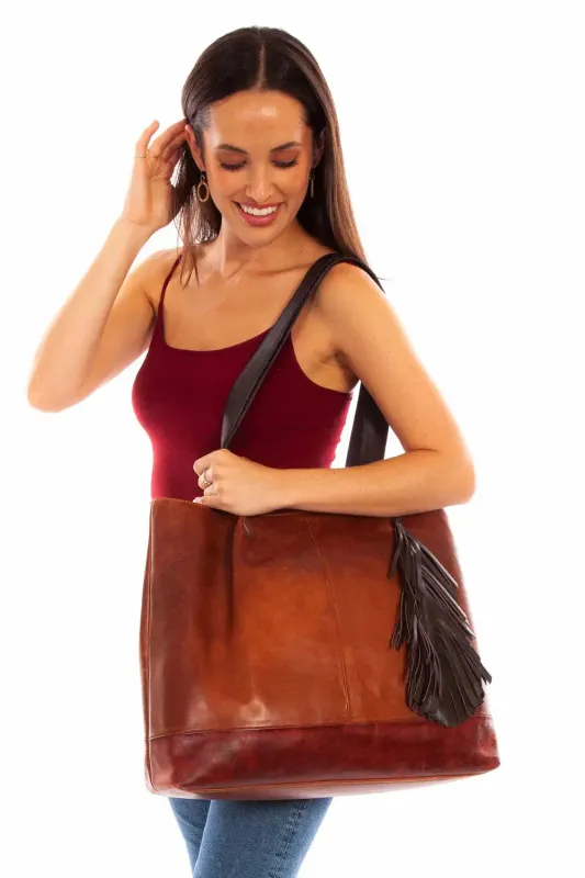Scully SoHo Wrangler Leather Tote - Women's Handbag made by Scully