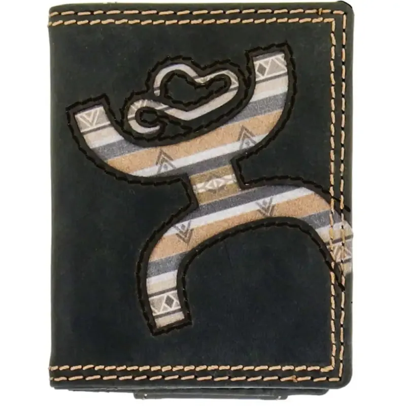 HOOey "Original" Lakita Print (Black) - Men's Bifold Money Clip Wallet made by Hat Country