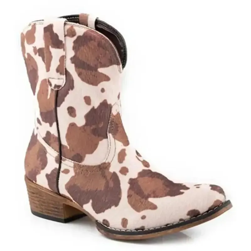 Roper Emma (Brown) - Women's Faux Leather Cowgirl Boots sold by Hat Country