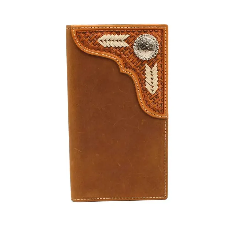 Nocona Basketweave Rawhide Lace - Mens Rodeo Wallet made by Nocona