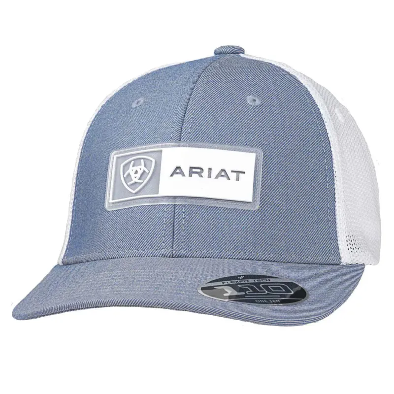 ARIAT Rubber Logo Patch (Blue/White) - Trucker Cap made by Ariat
