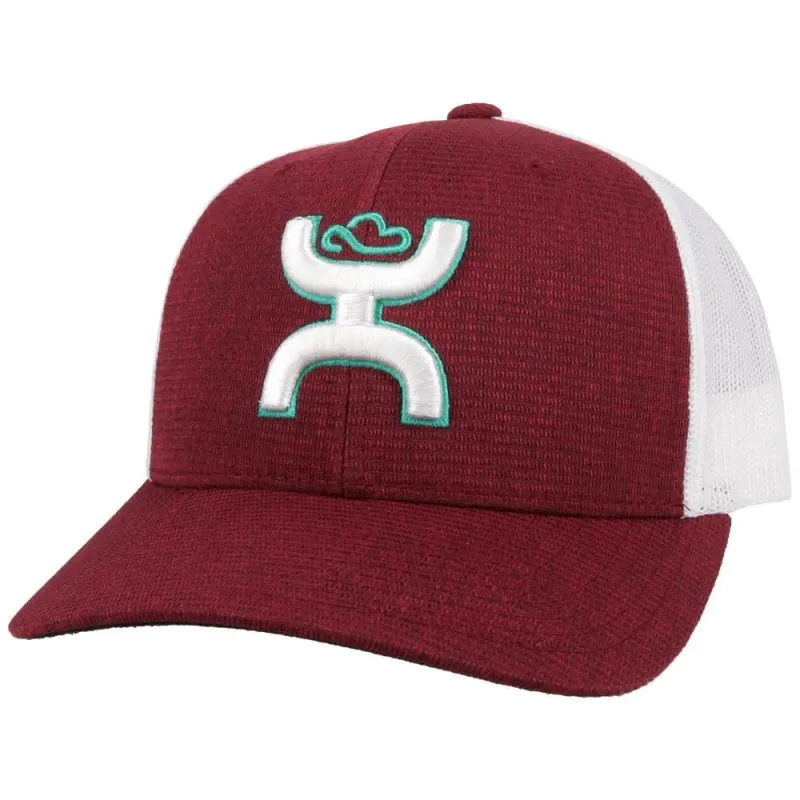 HOOey "Sterling" (Maroon/White) - Trucker Cap made by Hat Country