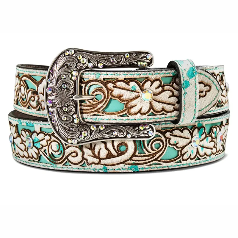 Ariat Southern Sky Belle - Women's Hair-On Cowhide Leather Belt sold by Hat Country
