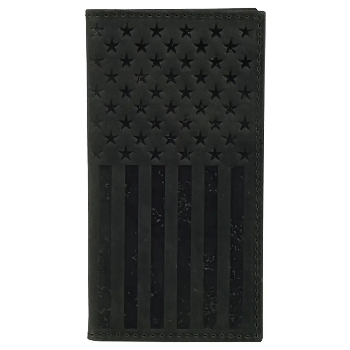 Justin Graphite Flag (Black) - Men's Rodeo Wallet sold by Hat Country