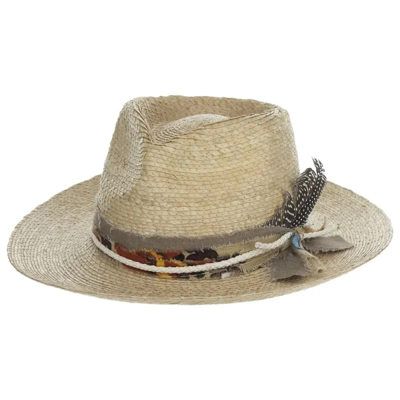 Justin Jayden - Palm Straw Fedora Hat made by Justin Boots